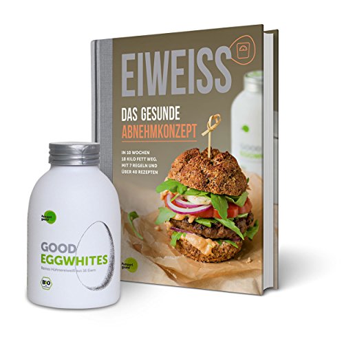 Eiweiß-Paket Gesundes Abnehmen: 1 Flasche Good Eggwhites (Bio-Eiklar) & das Abnehm-Buch v. Pumperlgsund