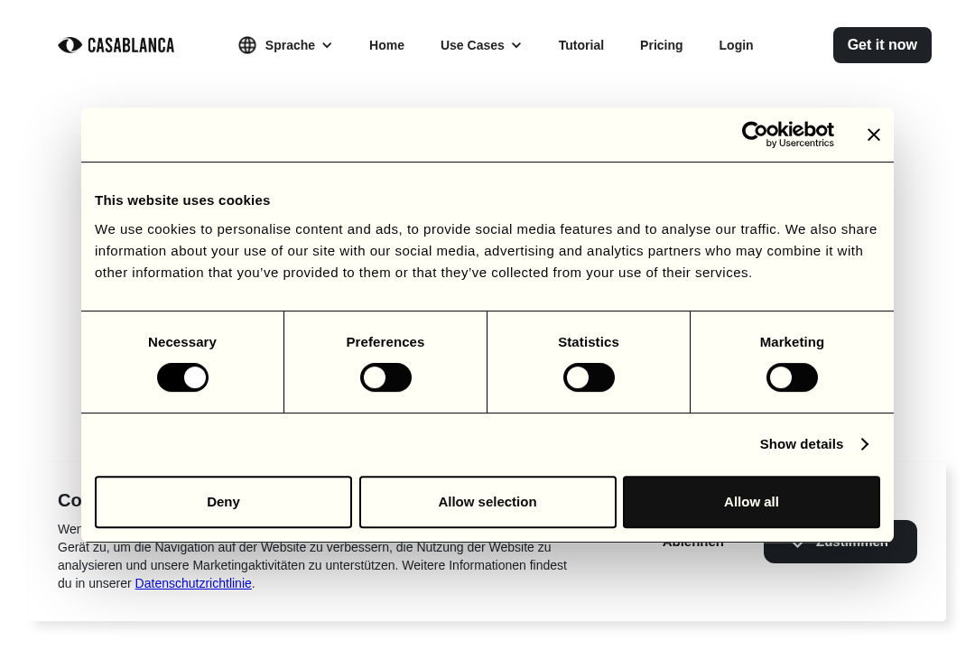 Casablanca.AI Website