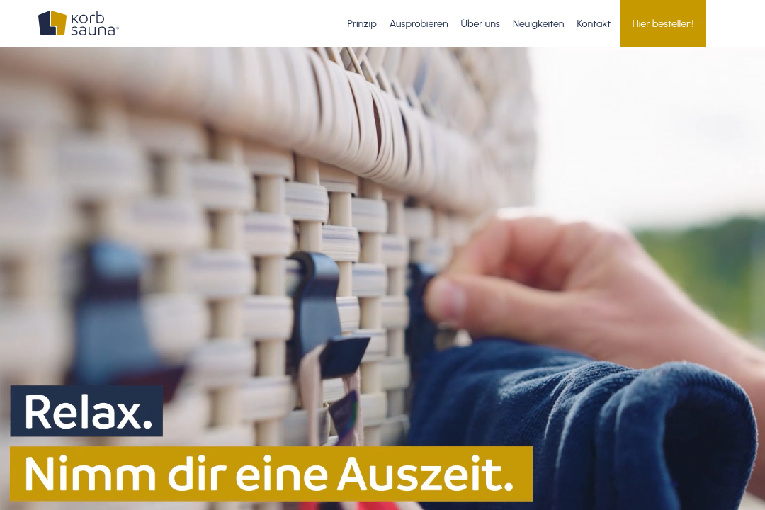 korbsauna Website