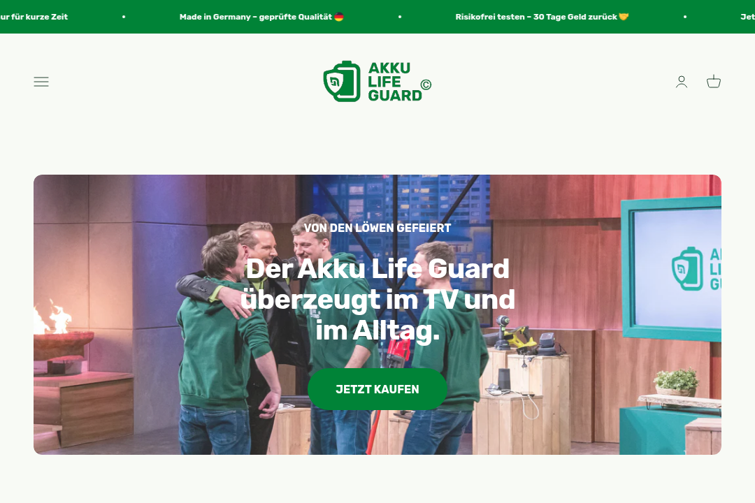 Akku Life Guard Website