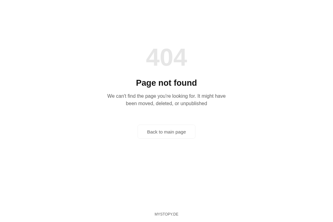 mySTOPY Website