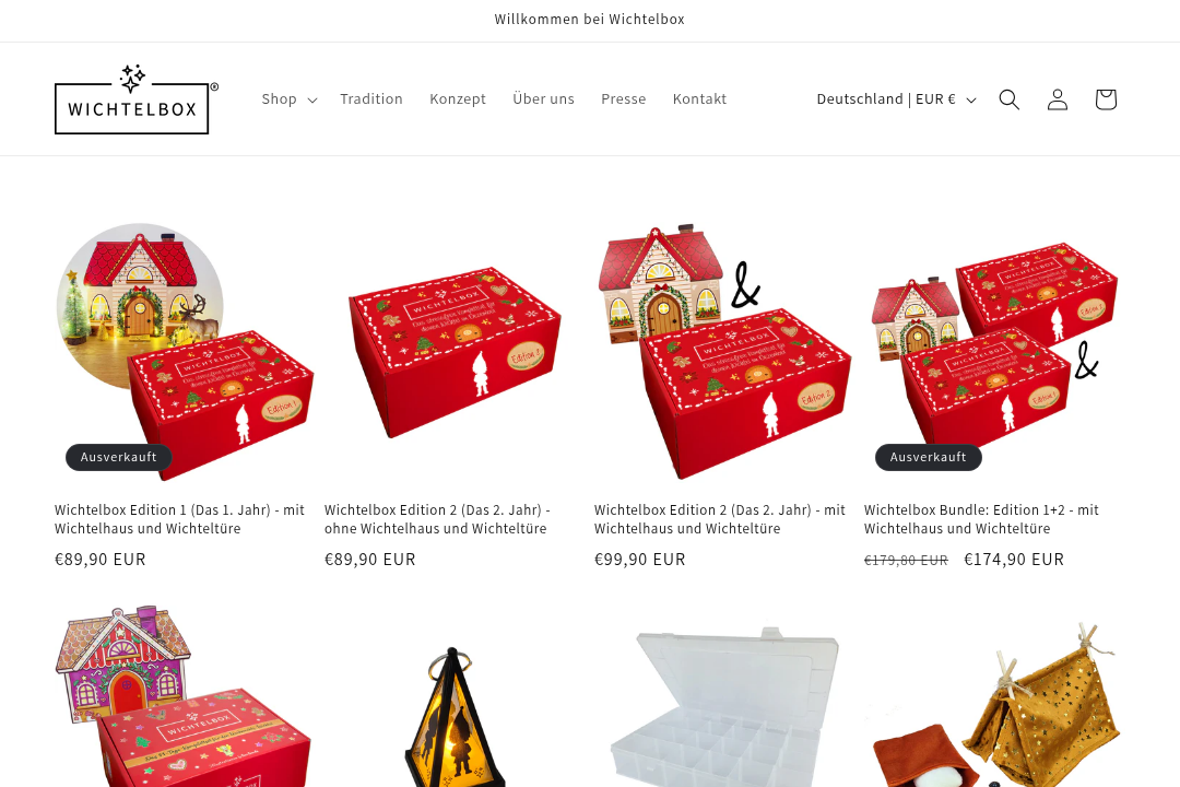 Wichtelbox Website