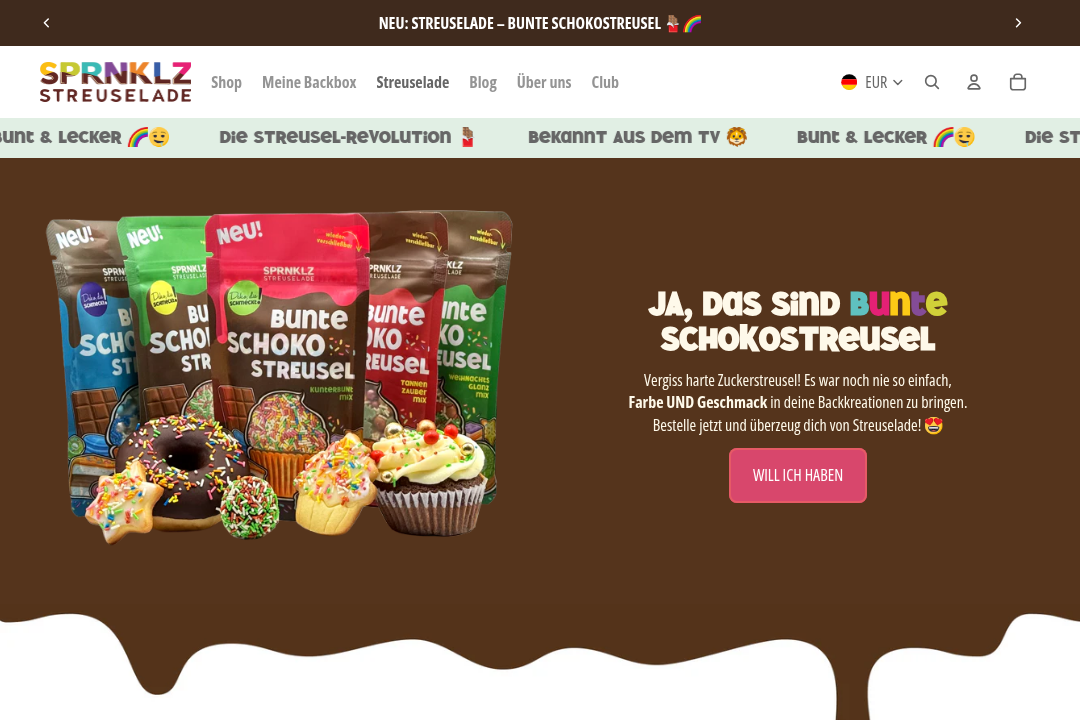 SPRNKLZ Streuselade Website