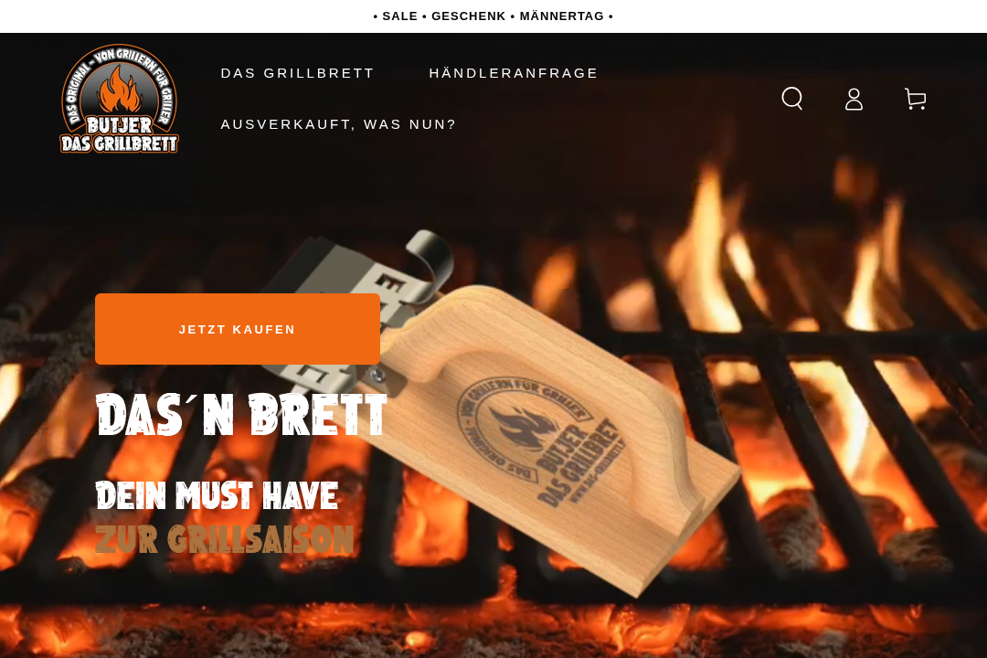 Butjer – das Grillbrett Website