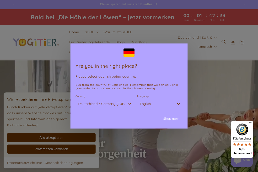 Yogitier Website
