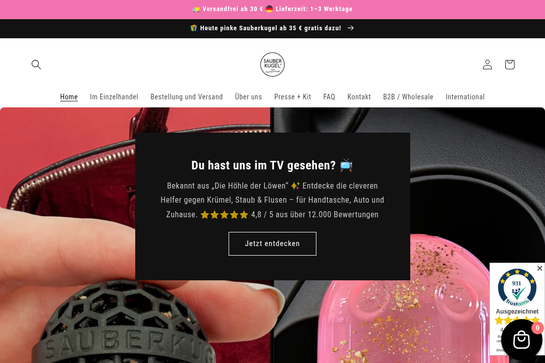 Sauberkugel Website