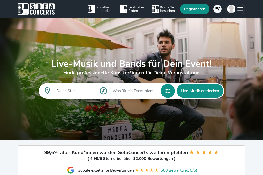 SofaConcerts Website
