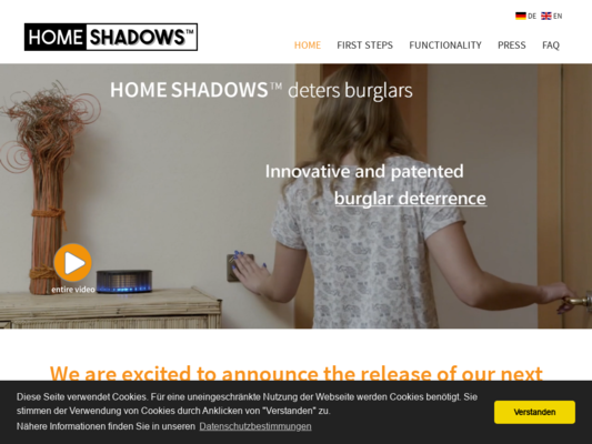 HomeShadows Website