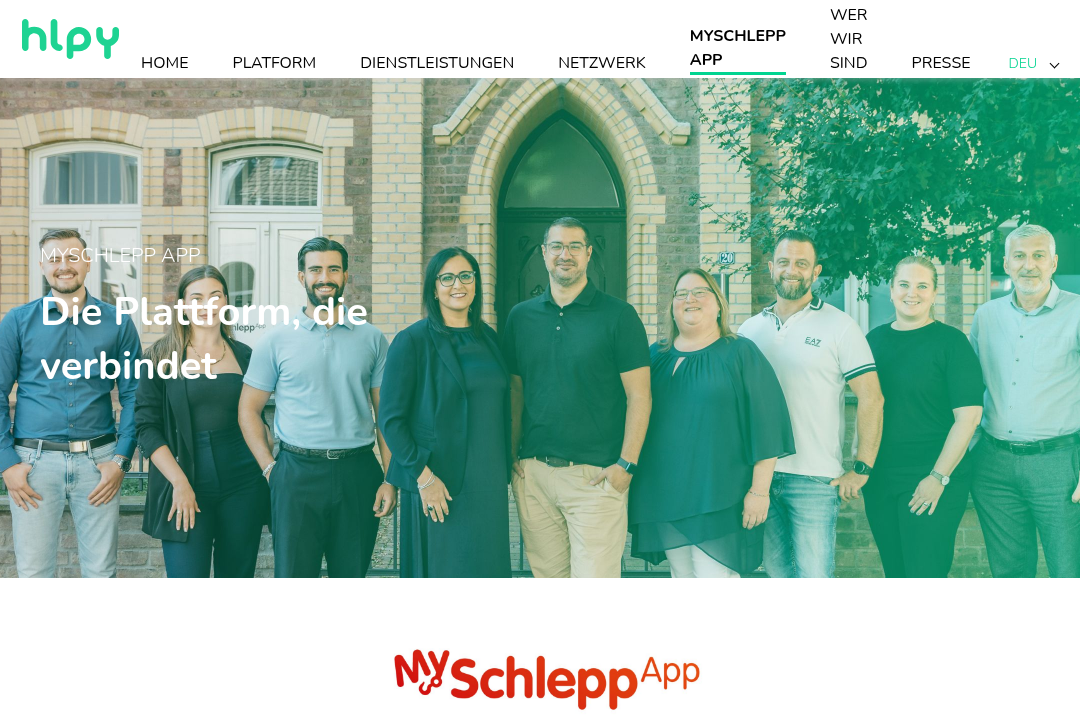 My Schlepp App Website