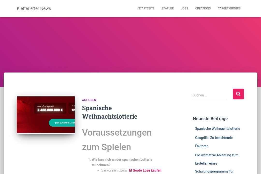 KletterLetter Website