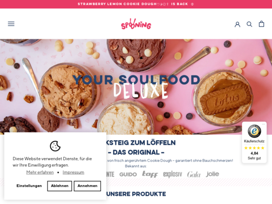 Spooning Cookie Dough Website