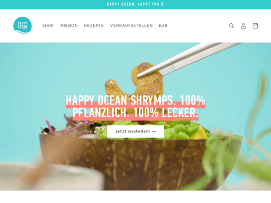 Happy Ocean Foods Website