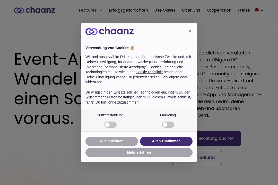 chaanz Website