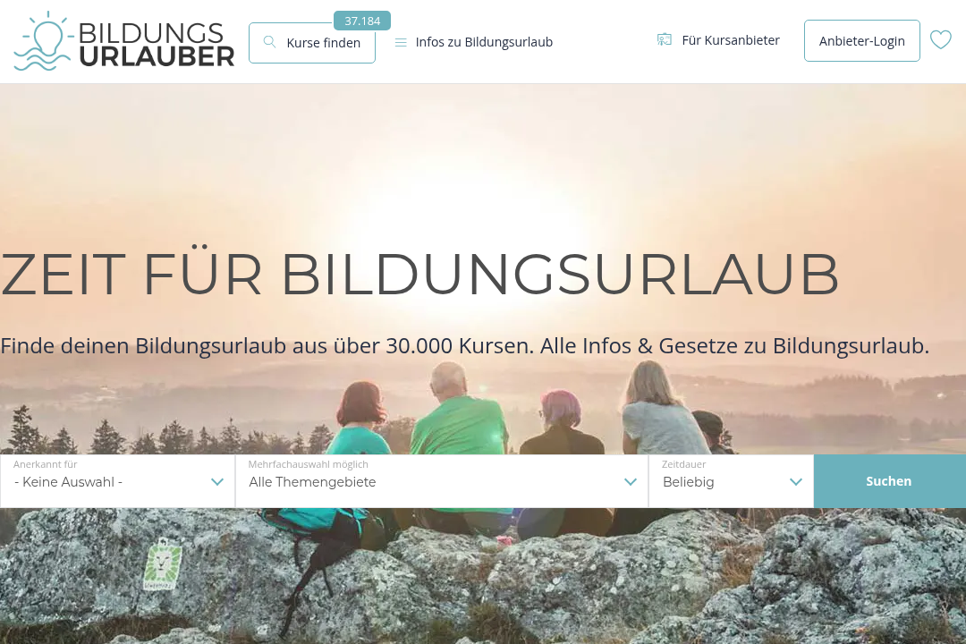 Bildungsurlauber.de Website